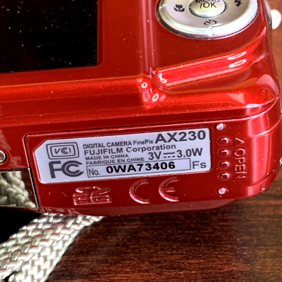 Fujifilm AX230 12.2MP 3x Zoom Digital Camera - FOR PARTS