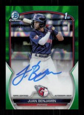 2023 Bowman Chrome #CPA-JB Juan Benjamin 1st Green Lava Auto #'d /99