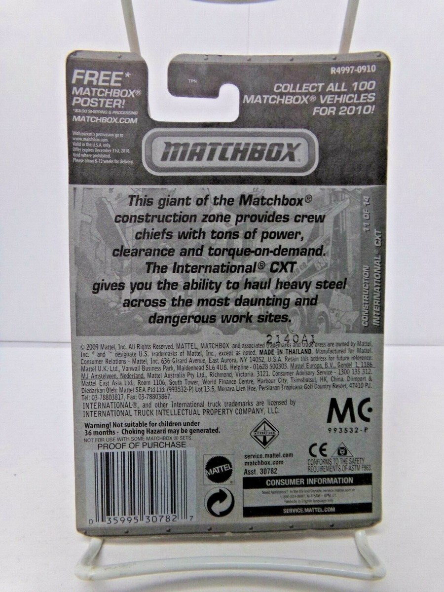 Matchbox Yellow Construction International CXT 47/100 1:64