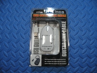 Guitar to USB Interface Link Cable Adapter Audio Connector Recorder for PC