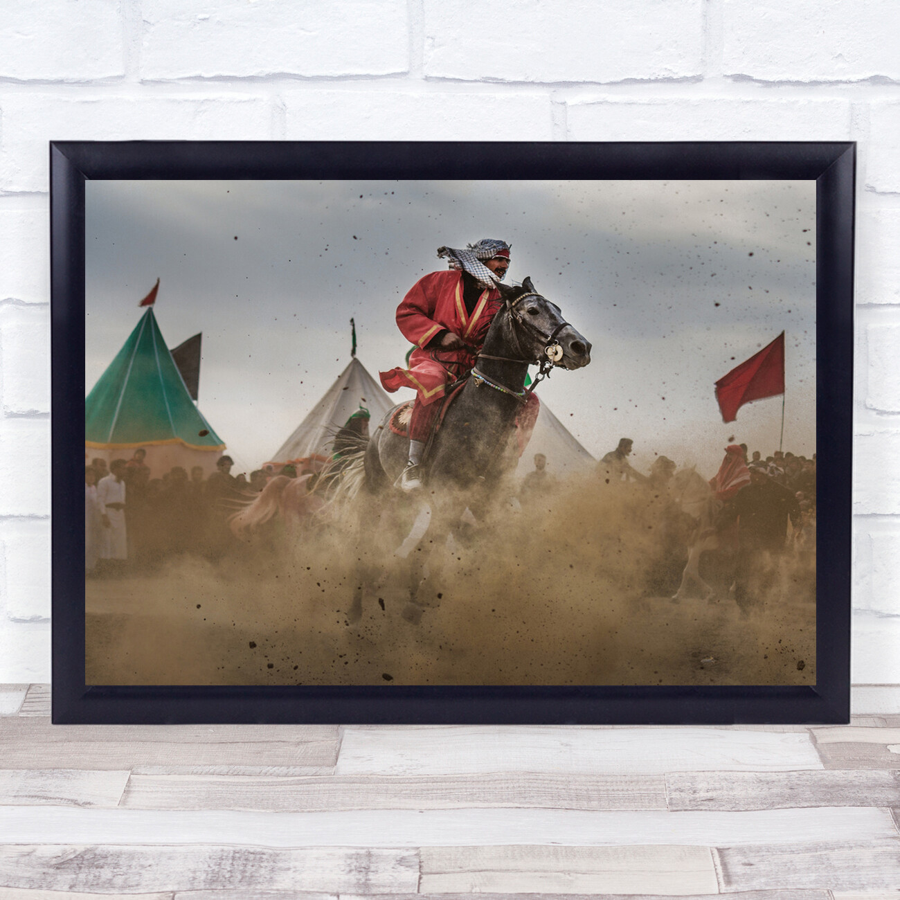 Action Documentary Horse Animal Animals Drama Dramatic Rider Wall Art Print