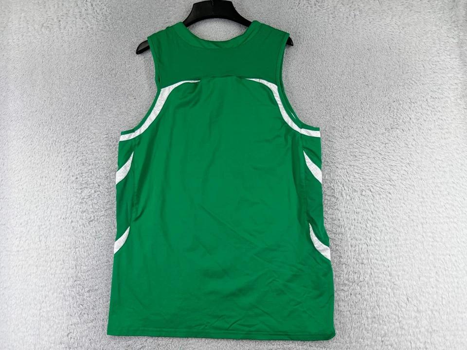 Camiseta deportiva de baloncesto Holloway para adultos mediana verde blanca sin mangas mezcla de nailon en blanco Foto 2 de 4