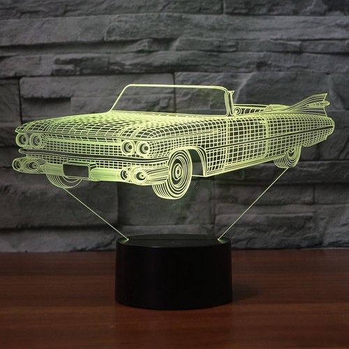 3D Night Lamp Light Led Cadillac Eldorado 1959 Car Design Colorful Changing - Picture 5 of 12