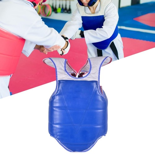 Karate Chest Guard Sanda Martial Arts Taekwondo Reversible Chest Protector - Picture 44 of 47