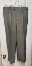 Vintage Black/Tan Houndstooth Wool Dress Pants by Chaps Ralph Lauren, Size 34x27