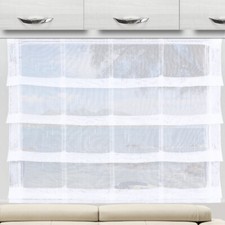 Raffrollo Raffstore Svea weiß | Fertiggardine für Caravan Wohnwagen Wohnmobil