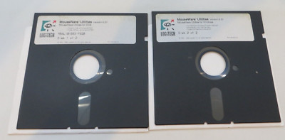 5.25'' Floppy Disk LOGITECH MouseWare Utilities Version 6.20 for DOS 600399-04