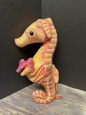 Wild Republic Orange Sea Horse 12 Plush w/3 Babies In Pouch