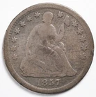 1857-P Seated Liberty Silver Half Dime Good (G)