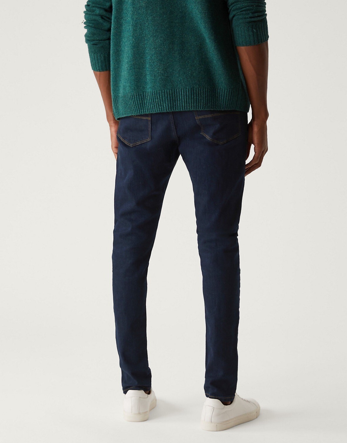 M&S Mens Denim Jeans Slim Fit Stretch Indigo Blue Marks And Spencer W 36” L 29” eBay