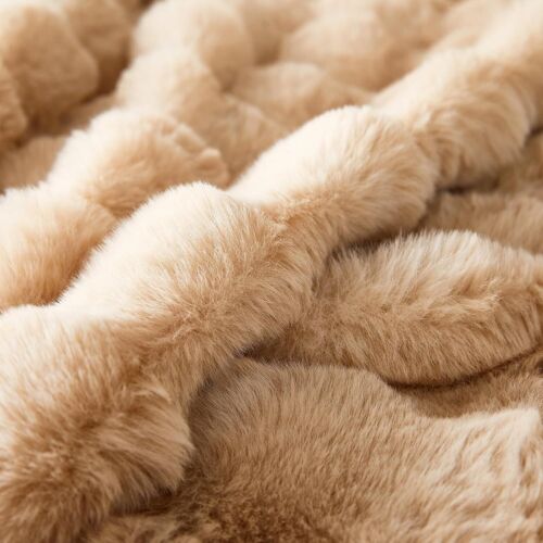 Luxury Plush Throw Blanket Super Soft Cozy Fuzzy Blanket Faux Fur Bed Blanket - Picture 53 of 76