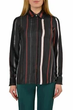 Maison Margiela 4 Women's 100% Silk Black Striped Shirt Blouse Size XS S M L XL