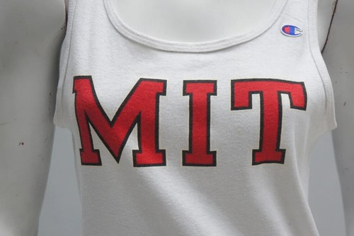 Vintage 80s MIT Tank Top By Champion Athletic Activewear Sport Sleeveless T-Shir - Picture 2 of 5