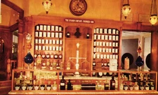 Prescription Counter In Upjohn Pharmacy Disneyland California CA 60s Postcard