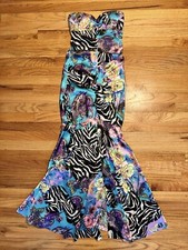 XSCAPE By Joanna Chen Mermaid Cut Dress Women’s 4 Slit Maxi Sleeveless