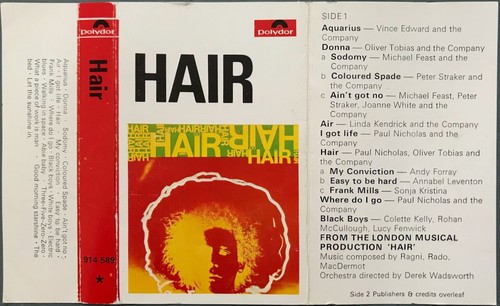 HAIR - ORIGINAL CAST RECORDING 1968 Vintage Cassette **TESTED** EX Condition - Picture 8 of 9