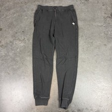Abercrombie Fitch Sweat Pants Mens Medium Black Stretch Logo Soft aF