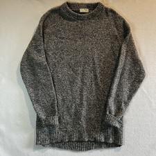 L.L. Bean Vintage Wool Sweater Mens XL Tall USA Made Heritage Marbled Gray