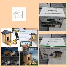 Bird Feeder, 5MP Solar-Powered Smart Bird Feeder with Camera, AI Identifies Bird