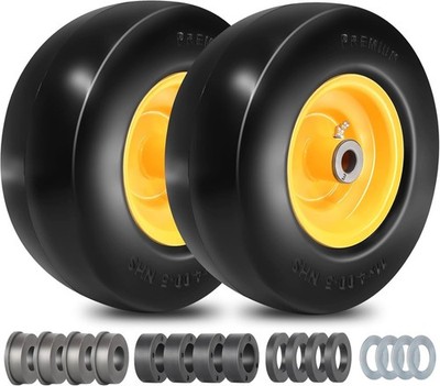 Upgrade Bad Boy Flat Free Tire, 2Pcs Solid Smooth Lawn Mower Tire Assembly wi...