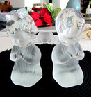 Viking  Hand Made  Clear & Frosted Glass Praying Boy And Girl Original Stickers — photo 1