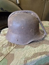 WW1 Original German Army Helmet converted for spoon by farmer. Looks amazing