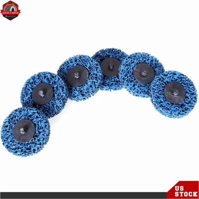 25 Pack 3'' Blue Quick Change Easy Strip and Clean Discs For Paint Rust New