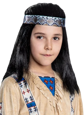 Winnetou Perücke für Kinder - Originalgetreue Kinderperücke des häuptlings aus - Bild 1 von 4