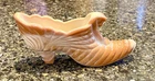 👠👠👠 Vintage FENTON Slag Glass Caramel Tan Cat Head Slipper Shoe