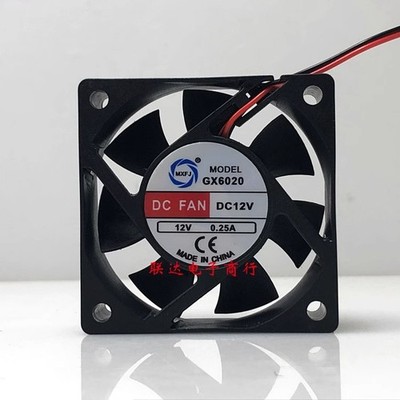 MXFJ GX6020 DC12V 0.25A 6020 2-Wire Cooling Fan #ac