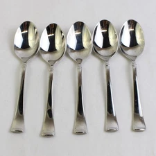 Lot Of 5 J A Henckels (Zwilling) Angelico (Stainless) Flatware Soup Spoons