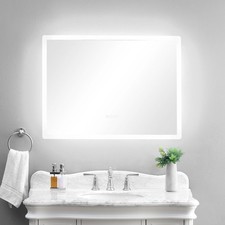 Eisen Home LED Wall Bathroom Vanity Mirror w/Lights Bluetooth Anti-Fog 36" x 27"