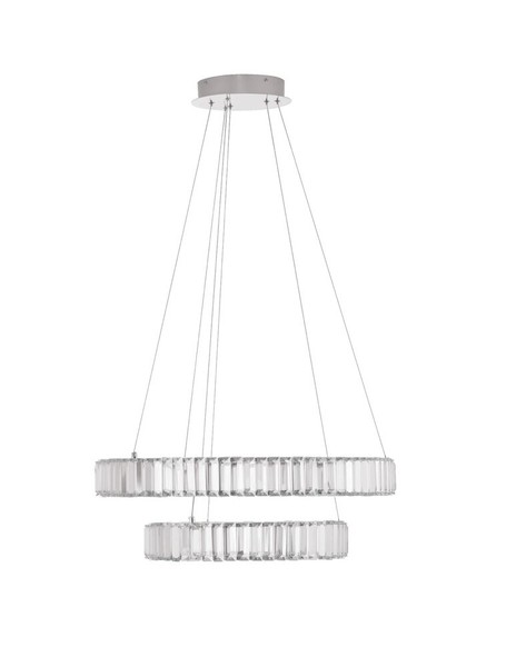 Nova Luce Aurelia Pendelleuchte 60 Cm Chrom Kristall Dimmbar HöHenverstellbar-image