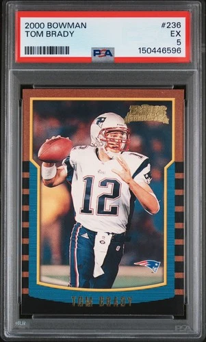 2000 BOWMAN #236 TOM BRADY ROOKIE RC PSA 5