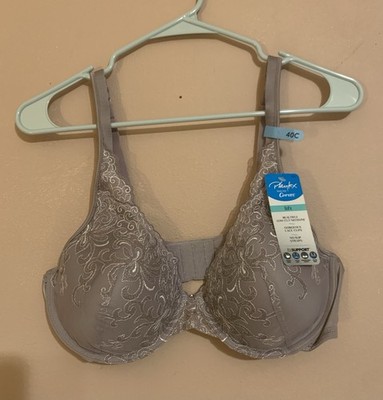 Playtex Love My Curves 40C Underwire Lift Lace Bra Lavender