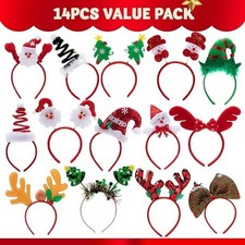 14 PCS Christmas Headbands with Different Designs Party Holiday Headbands for Ki