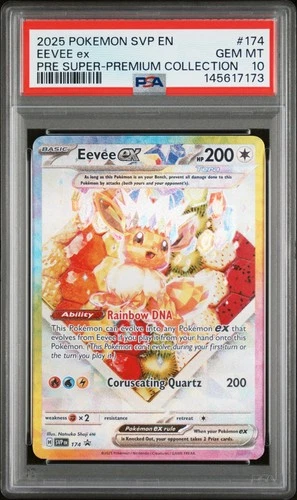 2025 POKEMON SVP EN-SV BLACK STAR PROMO #174 EEVEE EX PSA 10