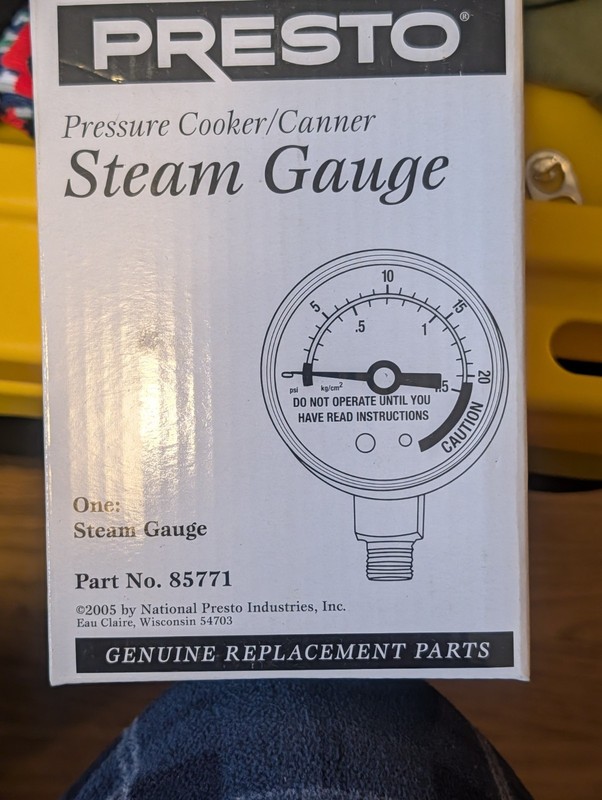 Presto 85771 Pressure Cooker/Canner Steam Gauge Replacement Part