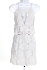 Nicholas Womens Out Sunflower Floral Lace Sheath Dress White Size 2 10347960