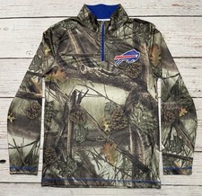 Buffalo Bills 1/4 Zip Camo Pullover NFL Team Apparel Men  s Sz M