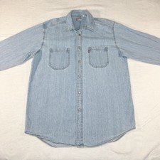 Levi  s Red Tab Men  s Blue Vintage 90  s Classic L/S Denim Button Up Shirt, M
