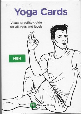 Workout Labs MEN Yoga Cards Visual Practice Guide For All Ages & Levels~Visual