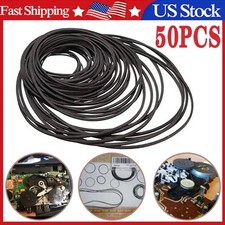 50PCS Black Rubber Drive Belt For Cassette Player Recorder Repair Replacement