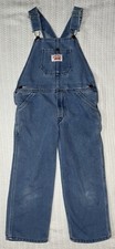 Round House Bib Overalls Denim Blue Youth Kids Size 6 - 14" X 20  