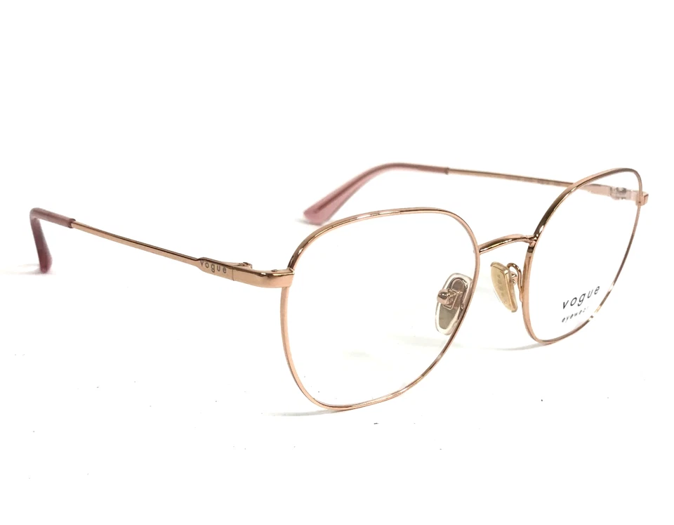 Monturas para gafas Vogue VO4178 5152 borde cuadrado de alambre de oro rosa 50-18-135 Foto 2 de 4
