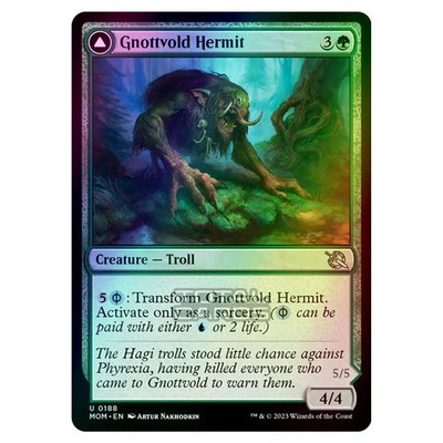 MTG March of the Machine Gnottvold Hermit / Chrome Host Hulk 0188 (Foil)