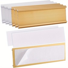 1bag 6sets Aluminum Desk Name Plate Holder 18x6cm Office Door Name