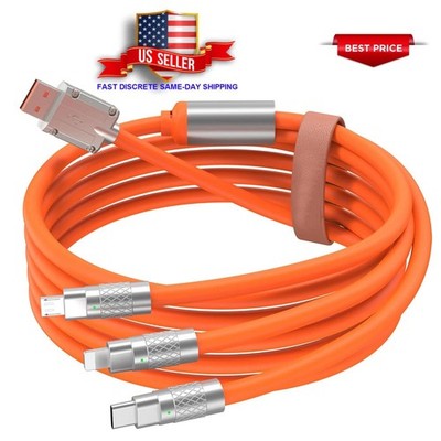 3 in 1 Fast Charging Cable Cell Phone Charger Cord For iPhone Type C Micro USB