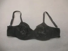 32DD Natori Womens Black Unlined Underwired Lace Back Closure Demi Bra 10U