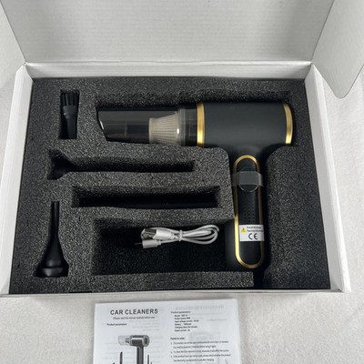 APEX Car Vacuum Cleaner 1061-B Black & Gold Brand New Sealed.